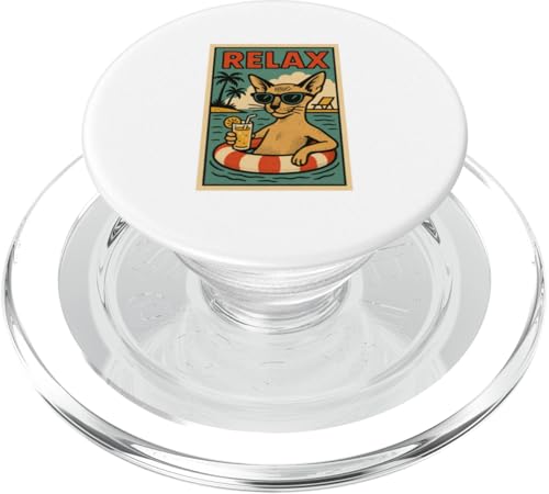 Orientalische Katze Relaxing Beach Comic Book Style Relax PopSockets PopGrip für MagSafe Orientalische Katze Relaxing Beach Comic Book Style Relax PopSockets PopGrip für MagSafe von Cat Pop Art Store