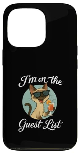Siamkatze Gästeliste Lustige Katzenparty Hülle für iPhone 13 Pro Siamkatze Gästeliste Lustige Katzenparty Hülle für iPhone 13 Pro von Cat Pop Art Store