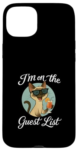 Siamkatze Gästeliste Lustige Katzenparty Hülle für iPhone 15 Plus Siamkatze Gästeliste Lustige Katzenparty Hülle für iPhone 15 Plus von Cat Pop Art Store
