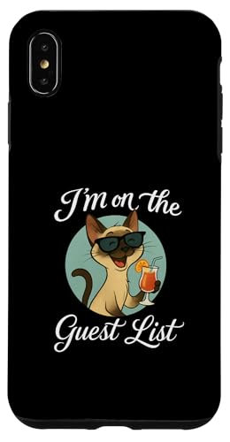 Siamkatze Gästeliste Lustige Katzenparty Hülle für iPhone XS Max Siamkatze Gästeliste Lustige Katzenparty Hülle für iPhone XS Max von Cat Pop Art Store