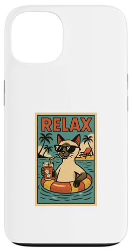 Siamkatze Relaxing Beach Comic Book Style Relax Hülle für iPhone 13 Siamkatze Relaxing Beach Comic Book Style Relax Hülle für iPhone 13 von Cat Pop Art Store