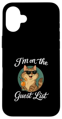 Sibirische Katze Gästeliste Lustige Katzenparty Hülle für iPhone 16 Plus Sibirische Katze Gästeliste Lustige Katzenparty Hülle für iPhone 16 Plus von Cat Pop Art Store