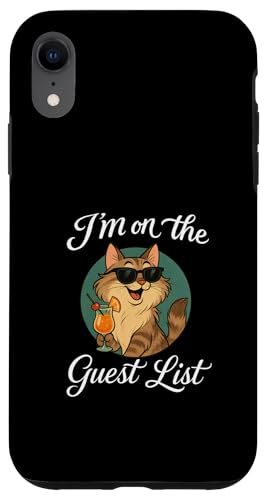 Sibirische Katze Gästeliste Lustige Katzenparty Hülle für iPhone XR Sibirische Katze Gästeliste Lustige Katzenparty Hülle für iPhone XR von Cat Pop Art Store