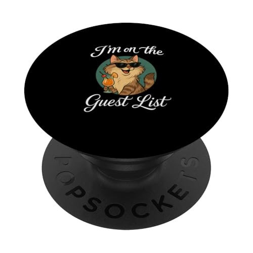 Sibirische Katze Gästeliste Lustige Katzenparty PopSockets Klebender PopGrip Sibirische Katze Gästeliste Lustige Katzenparty PopSockets Klebender PopGrip von Cat Pop Art Store