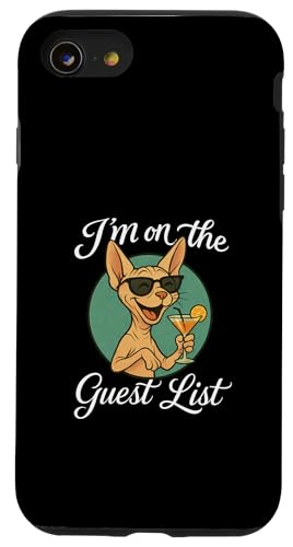 Sphynx Katze Gästeliste Lustige Katzenparty Hülle für iPhone SE (2020) / 7 / 8 von Cat Pop Art Store