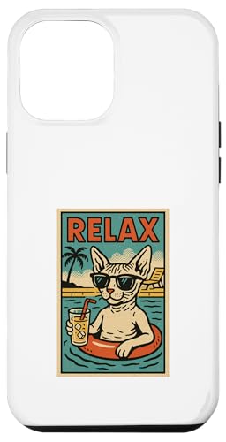 Sphynx Katze Relaxing Beach Comic Book Style Relax Hülle für iPhone 12 Pro Max Sphynx Katze Relaxing Beach Comic Book Style Relax Hülle für iPhone 12 Pro Max von Cat Pop Art Store