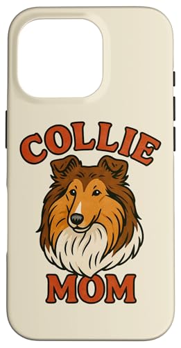 Abbildung „Rough Collie Mama“, Motiv: Collie Dog Hülle für iPhone 16 Pro von Cat Snugg