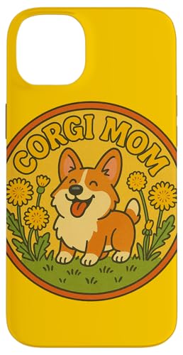 Abbildung „Welsh Corgi Mama“, Motiv: Corgis-Hund Hülle für iPhone 14 Plus von Cat Snugg