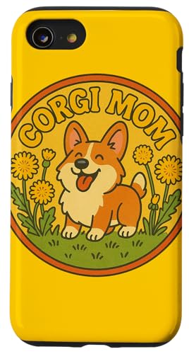 Abbildung „Welsh Corgi Mama“, Motiv: Corgis-Hund Hülle für iPhone SE (2020) / 7 / 8 von Cat Snugg
