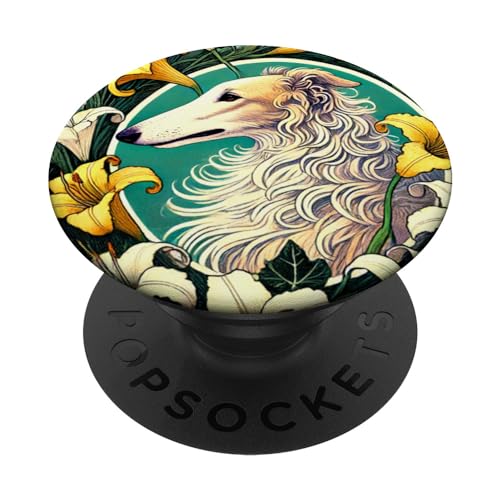 Abbildung der Borsoi-Hunderasse PopSockets mit austauschbarem PopGrip Abbildung der Borsoi-Hunderasse PopSockets mit austauschbarem PopGrip von Cat Snugg