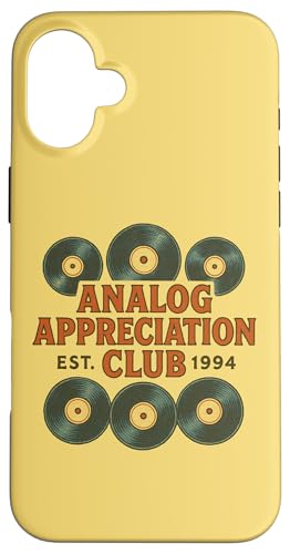 Analog Appreciation Club Est 1994 Vinylalben Hülle für iPhone 16 Plus von Cat Snugg