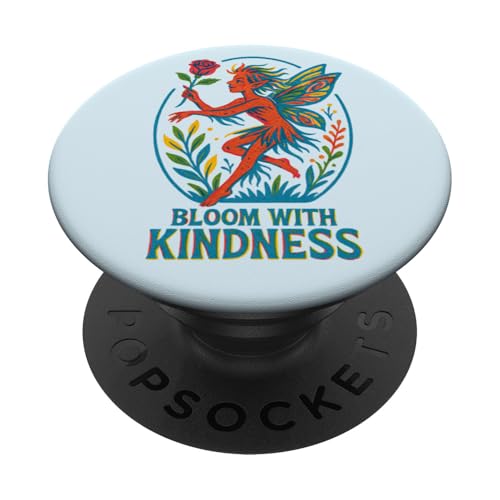 Bloom with Kindness Feen-Illustration Süße Fee PopSockets Klebender PopGrip Bloom with Kindness Feen-Illustration Süße Fee PopSockets Klebender PopGrip von Cat Snugg