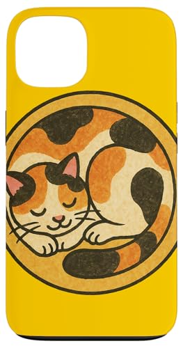 Calico Cat Illustration Calico Katzen und Kätzchen Hülle für iPhone 13 von Cat Snugg