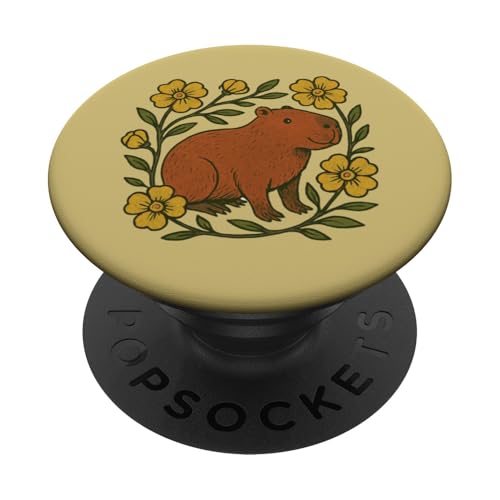 Capybara-Kunstwerk, niedliches Capybaras-Design PopSockets Klebender PopGrip Capybara-Kunstwerk, niedliches Capybaras-Design PopSockets Klebender PopGrip von Cat Snugg