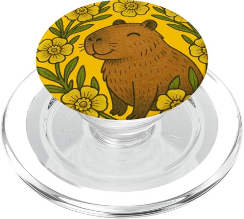 Capybara-Kunstwerk, niedliches Capybaras-Design PopSockets PopGrip für MagSafe von Cat Snugg