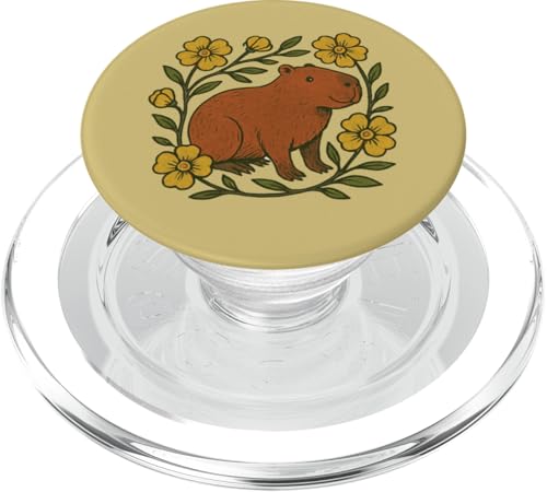 Capybara-Kunstwerk, niedliches Capybaras-Design PopSockets PopGrip für MagSafe von Cat Snugg