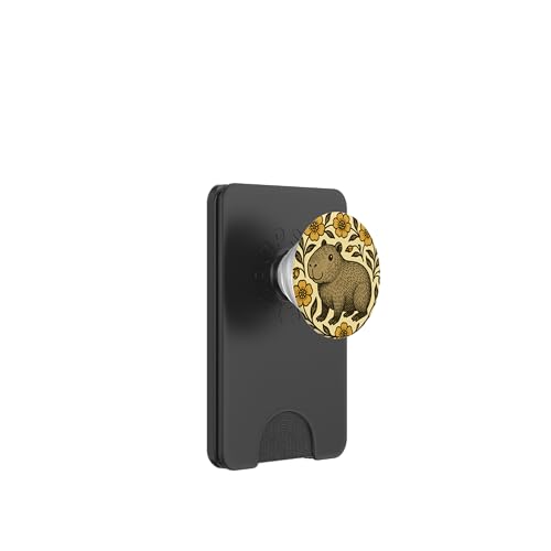 Capybara-Kunstwerk, niedliches Capybaras-Design PopSockets PopWallet für MagSafe von Cat Snugg
