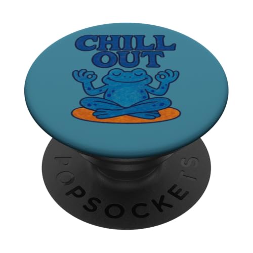 Chill Out Frosch Meditierender Frosch Kunst Meditation Zen Frösche PopSockets Klebender PopGrip Chill Out Frosch Meditierender Frosch Kunst Meditation Zen Frösche PopSockets Klebender PopGrip von Cat Snugg