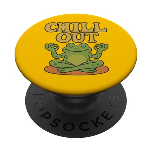 Chill Out Frosch Meditierender Frosch Kunst Meditation Zen Frösche PopSockets Klebender PopGrip Chill Out Frosch Meditierender Frosch Kunst Meditation Zen Frösche PopSockets Klebender PopGrip von Cat Snugg