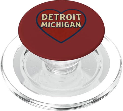 Detroit Michigan Abbildung Detroiter Michigander PopSockets PopGrip für MagSafe von Cat Snugg