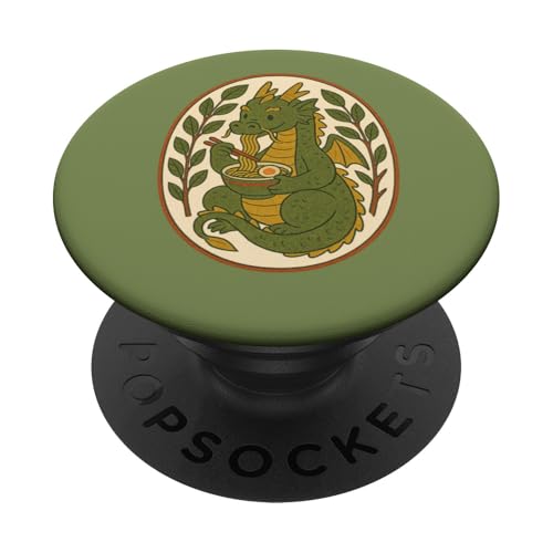 Drache Ramen Illustration Drachen Kunstwerk Drache PopSockets Klebender PopGrip Drache Ramen Illustration Drachen Kunstwerk Drache PopSockets Klebender PopGrip von Cat Snugg