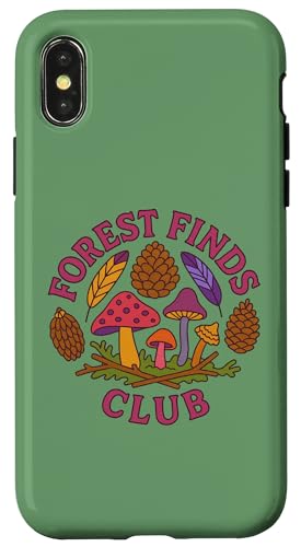 Forest Finds Club Illustration Wandern Kunstwerk Hülle für iPhone X/XS von Cat Snugg