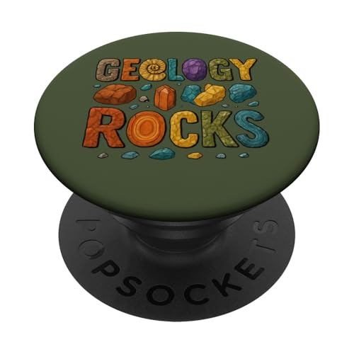 Geology Rocks Illustration Lustiger Geologe PopSockets Klebender PopGrip von Cat Snugg