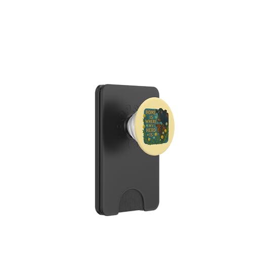 Home is where my Herd is Art Kuhzucht Illustration PopSockets PopWallet für MagSafe von Cat Snugg