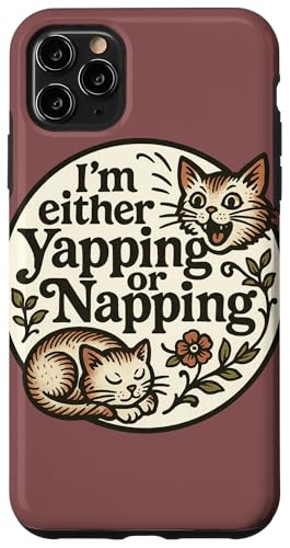 Ich kläffe entweder oder mache ein Nickerchen, Illustration, yapper art, yap Hülle für iPhone 11 Pro Max von Cat Snugg