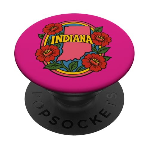 Indiana Pfingstrosen Kunstwerk Indiana PopSockets Klebender PopGrip Indiana Pfingstrosen Kunstwerk Indiana PopSockets Klebender PopGrip von Cat Snugg