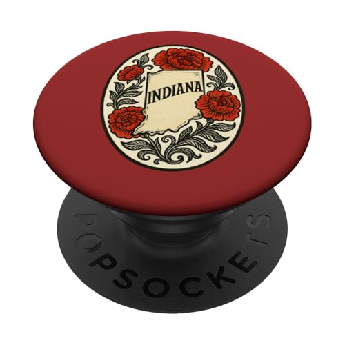Indiana Pfingstrosen Kunstwerk Indiana PopSockets Klebender PopGrip Indiana Pfingstrosen Kunstwerk Indiana PopSockets Klebender PopGrip von Cat Snugg