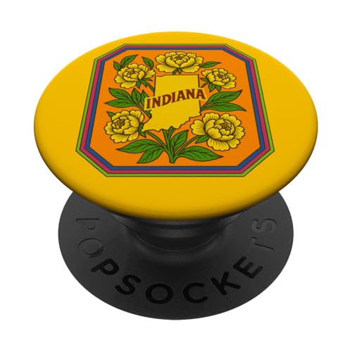 Indiana Pfingstrosen Kunstwerk Indiana PopSockets Klebender PopGrip Indiana Pfingstrosen Kunstwerk Indiana PopSockets Klebender PopGrip von Cat Snugg