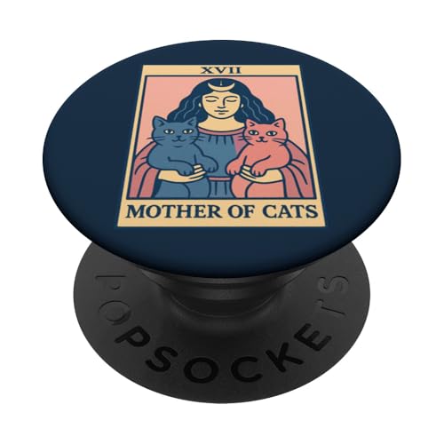 Katzentarotkarte mit Katzenmotiv PopSockets Klebender PopGrip von Cat Snugg