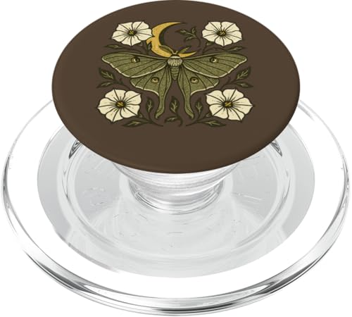 Luna-Motten-Mond-Illustration Mondmotten Naturliebhaber PopSockets PopGrip für MagSafe von Cat Snugg