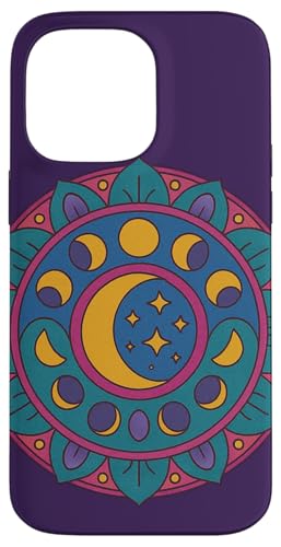 Mondkind-Mandala-Kunst, Mondkinder-Mandalas Hülle für iPhone 14 Pro Max von Cat Snugg