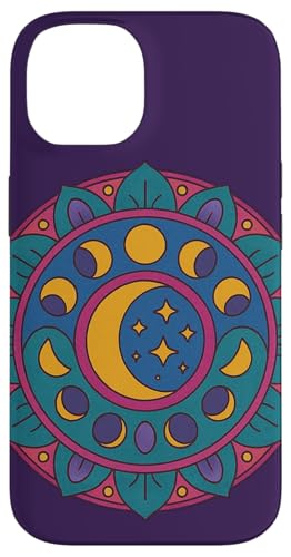 Mondkind-Mandala-Kunst, Mondkinder-Mandalas Hülle für iPhone 14 von Cat Snugg