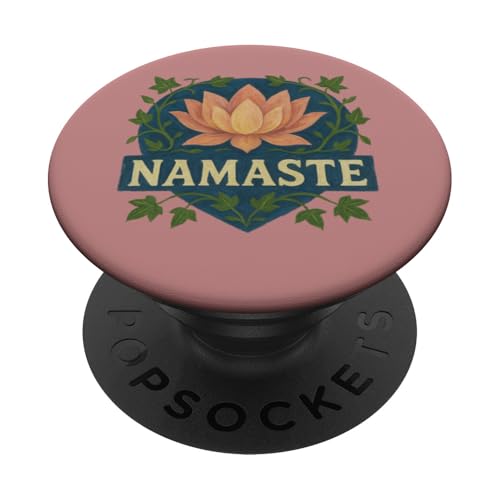 Namaste Lotusblume Illustration Yoga Klasse Kunst Yogi PopSockets Klebender PopGrip von Cat Snugg