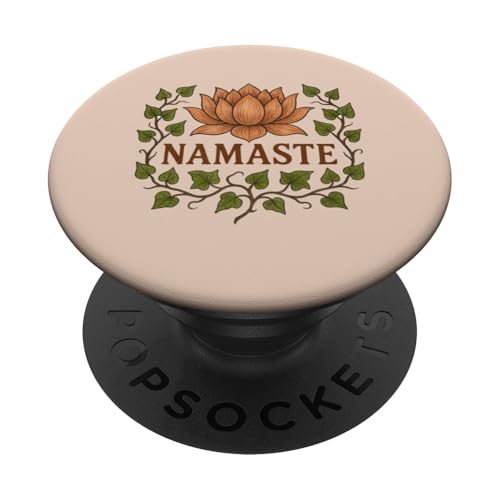 Namaste Lotusblume Illustration Yoga Klasse Kunst Yogi PopSockets Klebender PopGrip von Cat Snugg
