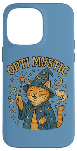 Opti Mystic Illustration Optimistischer mystischer Katzenzauberer Hülle für iPhone 14 Pro Max von Cat Snugg
