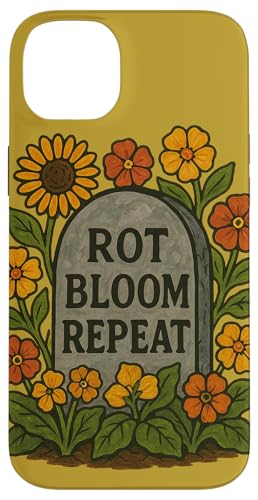 Rot Bloom Repeat Illustration Inspirierend Hülle für iPhone 14 Plus von Cat Snugg