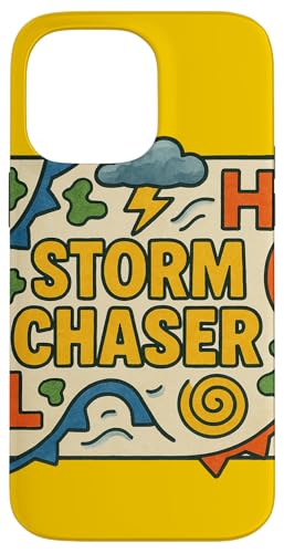 Storm Chaser Illustration Blitz Wolke Stürmisches Wetter Hülle für iPhone 14 Pro Max von Cat Snugg