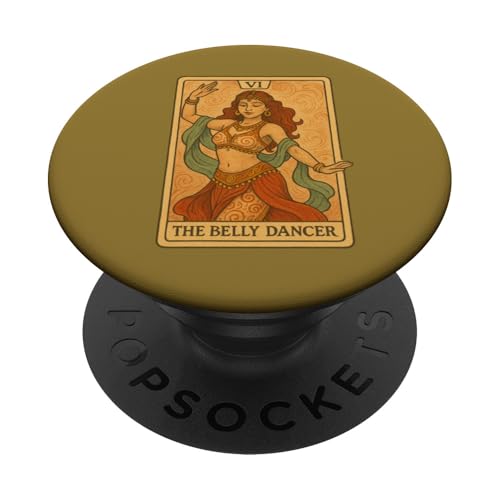 The Belly Dancer Tarotkarte Illustration Bauchtänzerin Kunst PopSockets Klebender PopGrip von Cat Snugg