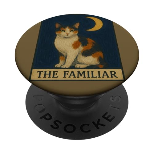 The Familiar Cat Tarotkarte Illustration Cat Lady PopSockets Klebender PopGrip von Cat Snugg