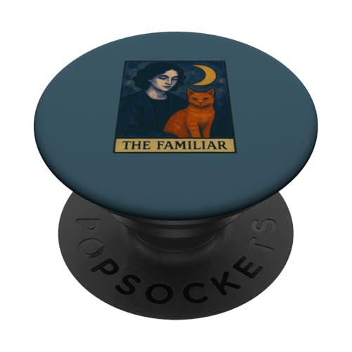 The Familiar Cat Tarotkarte Illustration Cat Lady PopSockets Klebender PopGrip von Cat Snugg