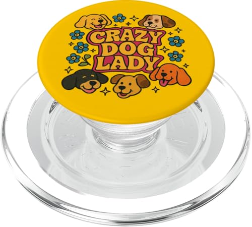 Verrückte Hundame Illustration Süßer Hundeliebhaber PopSockets PopGrip für MagSafe von Cat Snugg