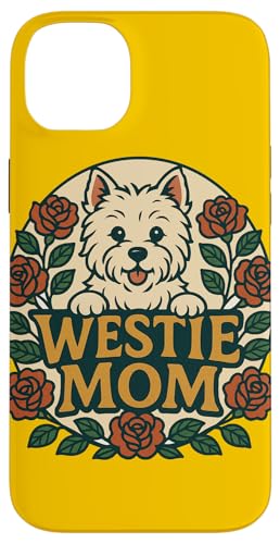 Westie Mom West Highland White Terrier Kunstwerk White Westie Hülle für iPhone 14 Plus von Cat Snugg