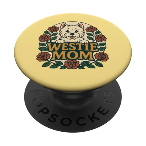 Westie Mom West Highland White Terrier Kunstwerk White Westie PopSockets Klebender PopGrip von Cat Snugg