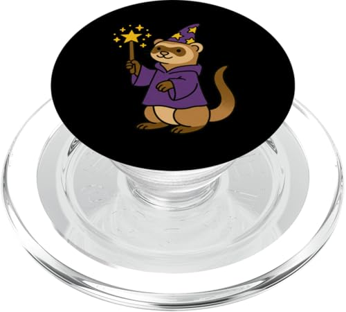 Zauberer Frettchen Illustration Magisches Frettchen Design PopSockets PopGrip für MagSafe von Cat Snugg