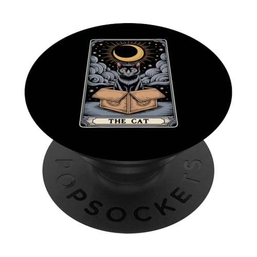 The Cat Tarotkarte Katze in Box Mystic Funny Cat PopSockets Klebender PopGrip The Cat Tarotkarte Katze in Box Mystic Funny Cat PopSockets Klebender PopGrip von Cat Tarot Card Designs