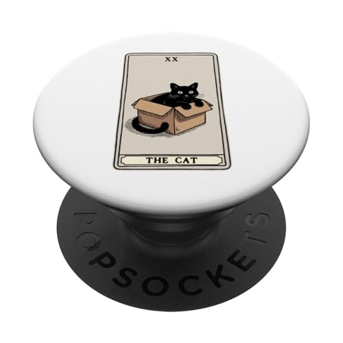 The Cat Tarotkarte Katze in Box Mystic Funny Cat PopSockets Klebender PopGrip The Cat Tarotkarte Katze in Box Mystic Funny Cat PopSockets Klebender PopGrip von Cat Tarot Card Designs